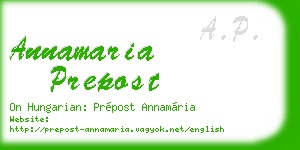 annamaria prepost business card