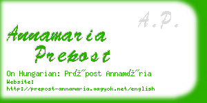 annamaria prepost business card